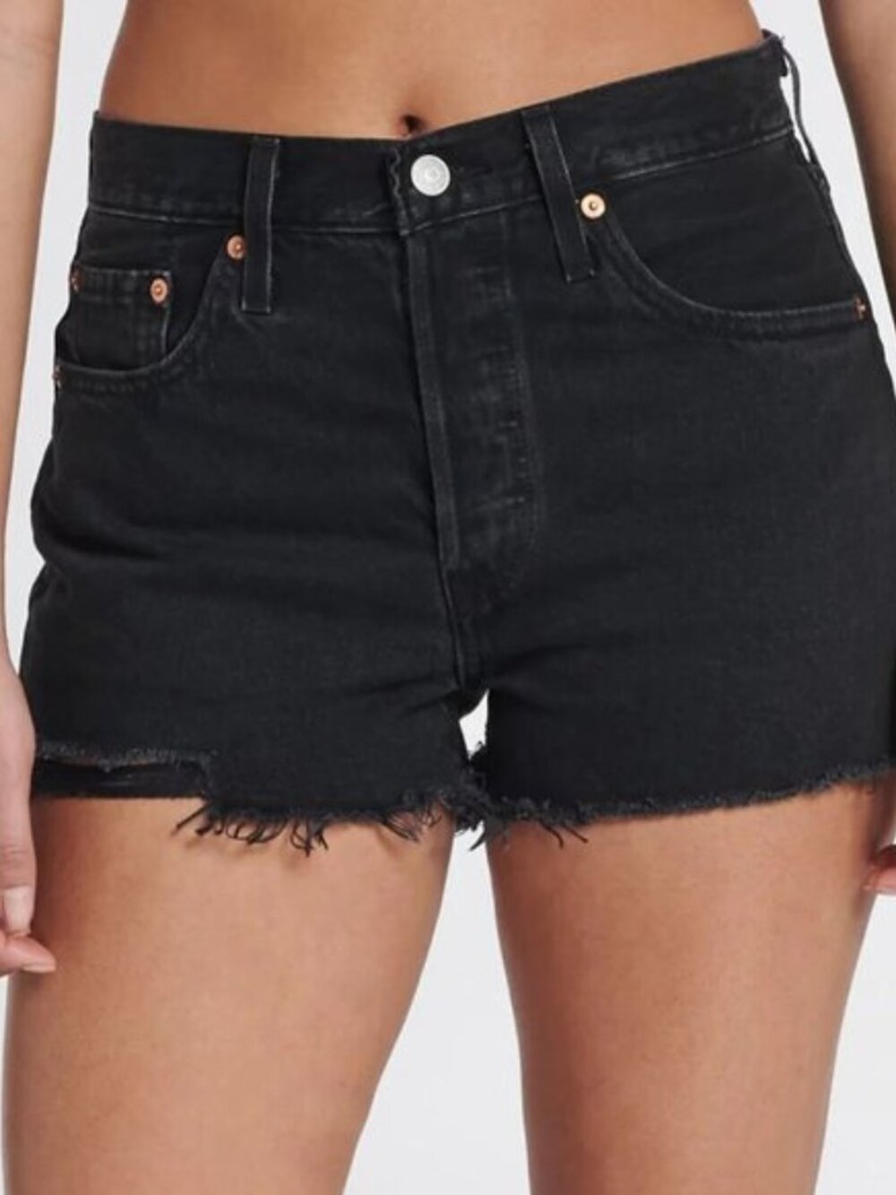 LEVI'S 501 original denim shorts in lunar black (sz29)